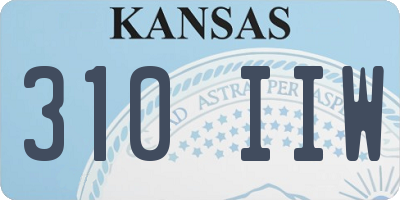 KS license plate 310IIW