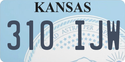 KS license plate 310IJW