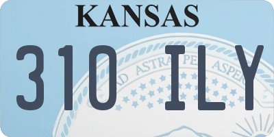 KS license plate 310ILY