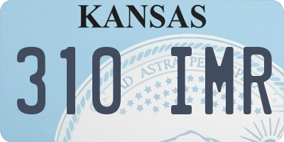 KS license plate 310IMR