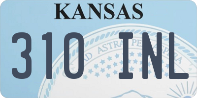 KS license plate 310INL