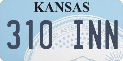 KS license plate 310INN