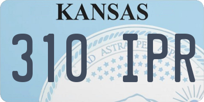 KS license plate 310IPR