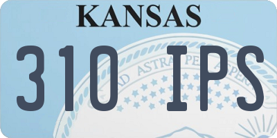 KS license plate 310IPS