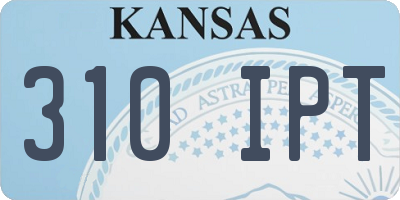 KS license plate 310IPT