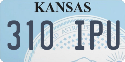 KS license plate 310IPU
