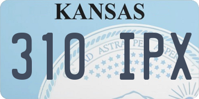 KS license plate 310IPX