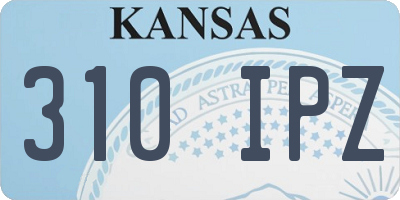 KS license plate 310IPZ