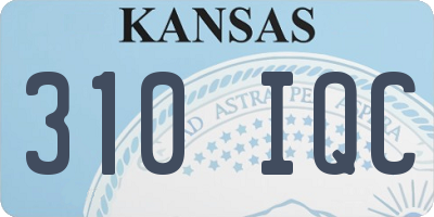 KS license plate 310IQC