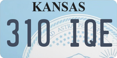 KS license plate 310IQE