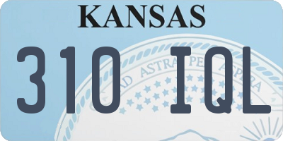 KS license plate 310IQL