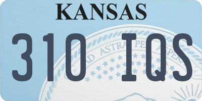 KS license plate 310IQS