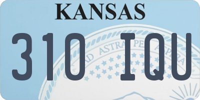 KS license plate 310IQU