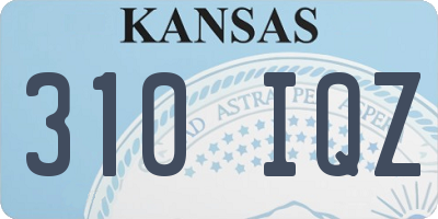 KS license plate 310IQZ