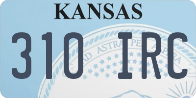KS license plate 310IRC