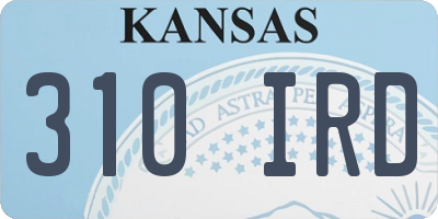 KS license plate 310IRD