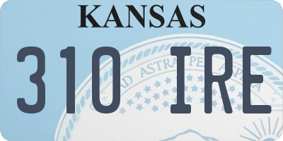KS license plate 310IRE
