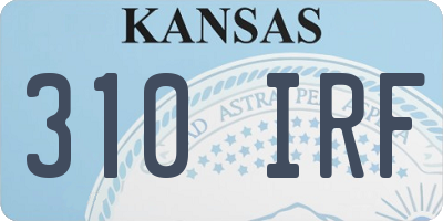 KS license plate 310IRF