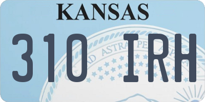 KS license plate 310IRH