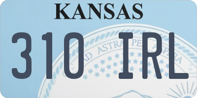 KS license plate 310IRL