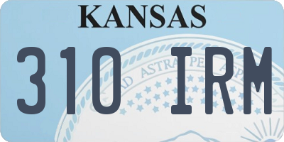 KS license plate 310IRM