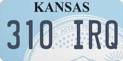 KS license plate 310IRQ