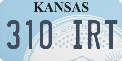 KS license plate 310IRT