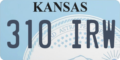 KS license plate 310IRW