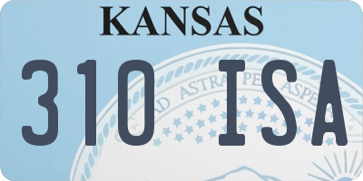 KS license plate 310ISA