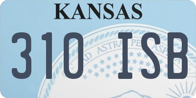 KS license plate 310ISB