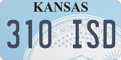 KS license plate 310ISD