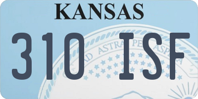 KS license plate 310ISF