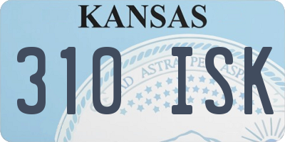 KS license plate 310ISK