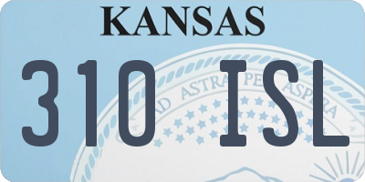 KS license plate 310ISL