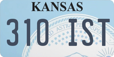 KS license plate 310IST
