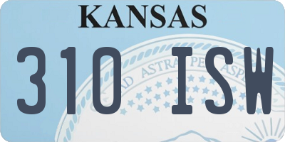 KS license plate 310ISW