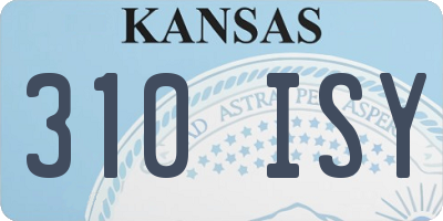 KS license plate 310ISY