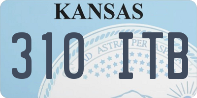 KS license plate 310ITB