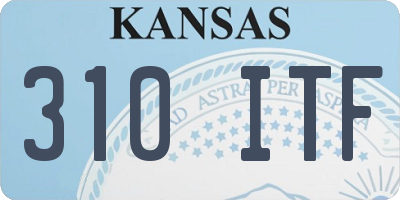 KS license plate 310ITF
