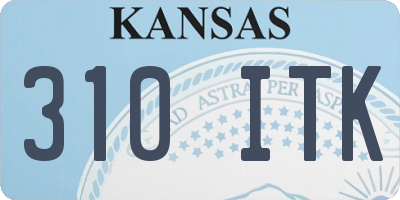 KS license plate 310ITK