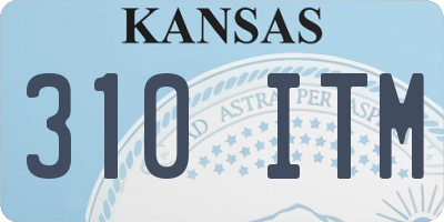 KS license plate 310ITM