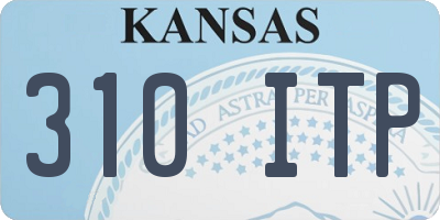 KS license plate 310ITP