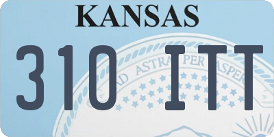 KS license plate 310ITT
