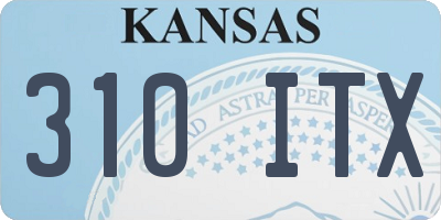 KS license plate 310ITX