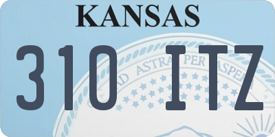 KS license plate 310ITZ