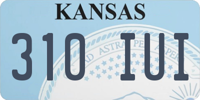 KS license plate 310IUI