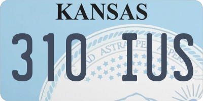 KS license plate 310IUS