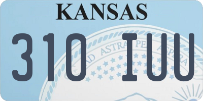 KS license plate 310IUU