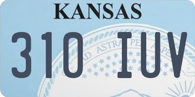 KS license plate 310IUV