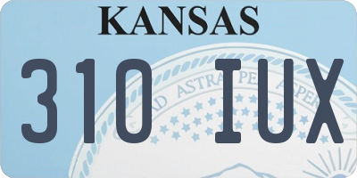 KS license plate 310IUX